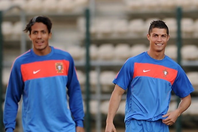 Bruno Alves and Cristiano Ronaldo