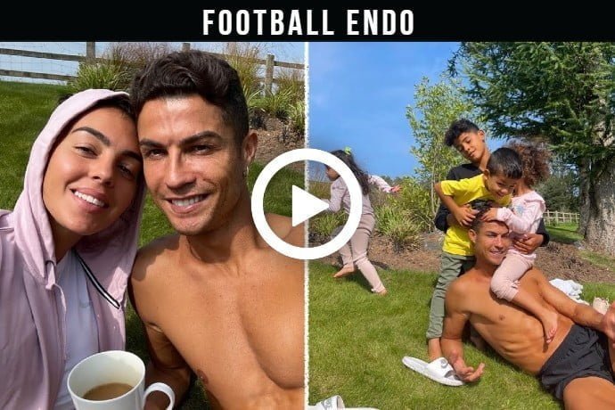 Video: Cristiano Ronaldo and Georgina Rodriguez with children happy sunny day in Manchester