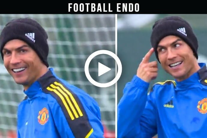 Video: Cristiano Ronaldo Leads Very Rainy Manchester United Training Ahead Of Atalanta In Champions League