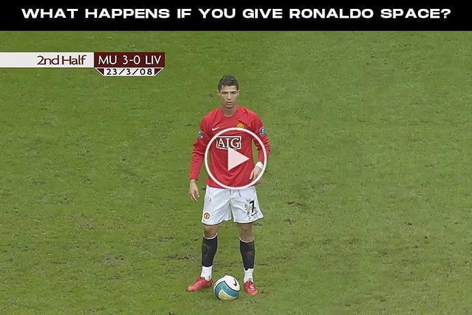 Video: What happens if you give Cristiano Ronaldo too much space?