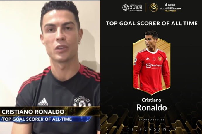 Official: Cristiano Ronaldo Has Been Awarded Top Goalscorer Of All-time At The Globe Soccer Awards