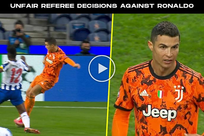 Video: 10 Most Stupid & Unfair Referee Decisions Against Cristiano Ronaldo