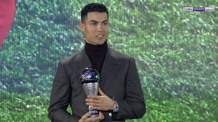 Cristiano Ronaldo wins the The Best FIFA Special award