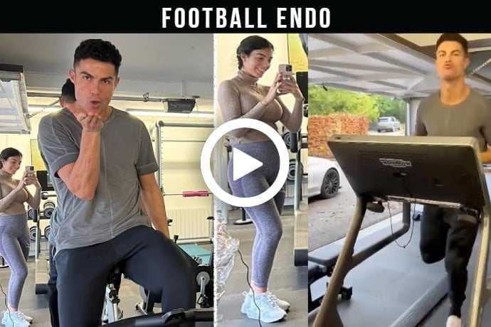 Video: Pregnant Georgina Rodriguez shooting Cristiano Ronaldo Workout Home Gym