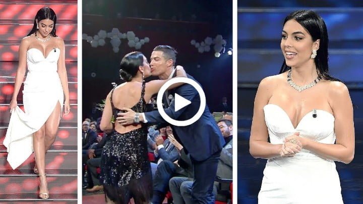 Video: Cristiano Ronaldo fiancée Georgina Rodriguez at Sanremo Music Festival