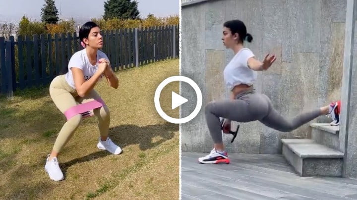 Video: Georgina Rodriguez Ronaldo workouts outdoor