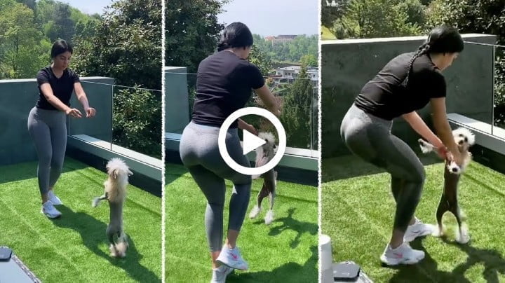 Video: Georgina Rodriguez Ronaldo dance with family dog