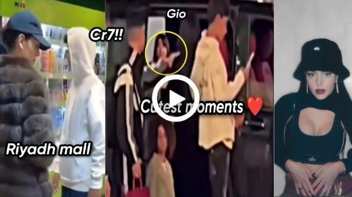 Video: Georgina Shopping - Cristiano Ronaldo Touches Georgina Hair Riyadh Mall