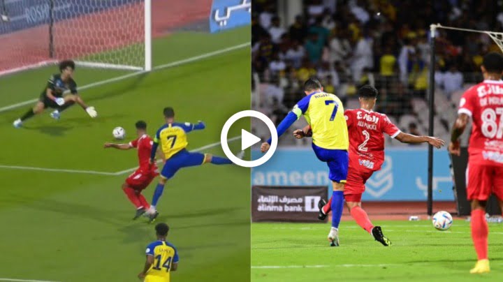 Video: Cristiano Ronaldo Scores Great Goal for Al-Nassr vs Al-Wehda
