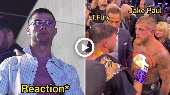 Cristiano Ronaldo reaction to Jake Paul vs Tommy Fury fight.