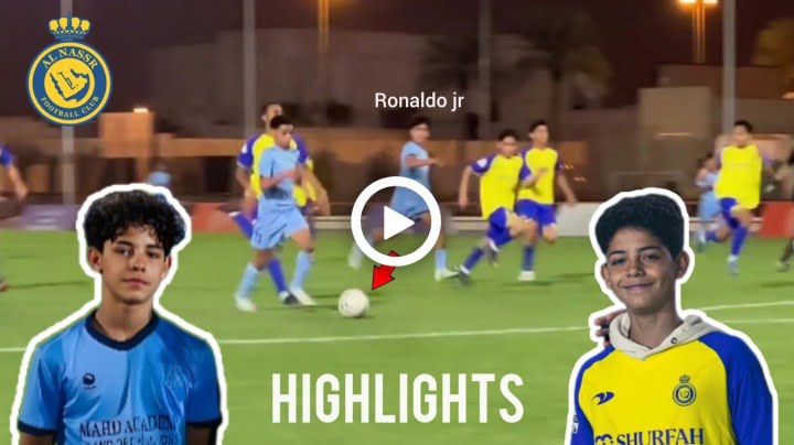 Video: Cristiano Ronaldo Jr Team Match Highlights