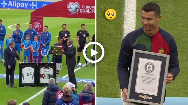 Video: Opponent showed respect to Cristiano Ronaldo Guinness record