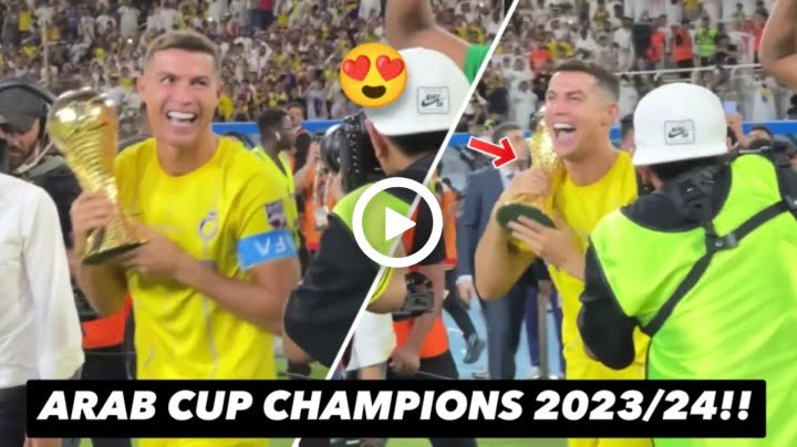 Cristiano Ronaldo reaction to winning Arab Cup Champions 2023/24