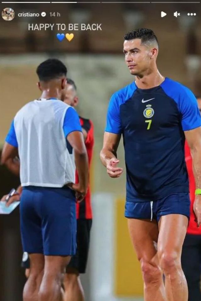 Cristiano Ronaldo is happy to be back at Al Nassr