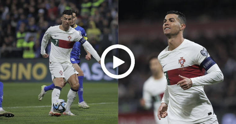 Video Cristiano Ronaldo Scores His 858th And 859th Goal Of His Career Portugal vs Bosnia and Herzegovina