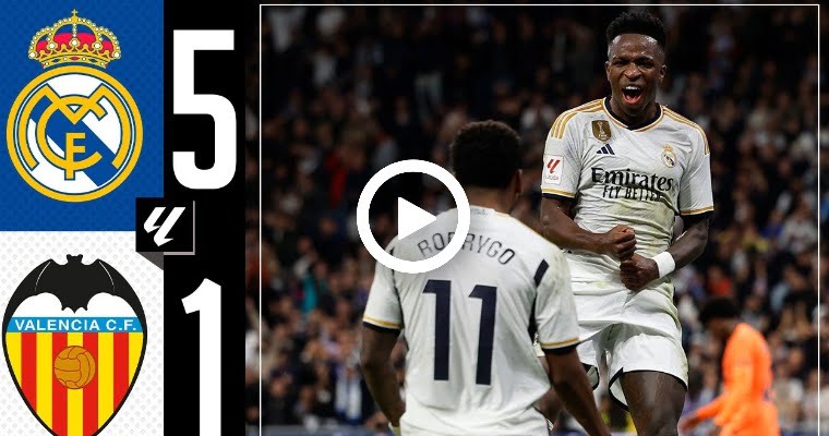Video: Real Madrid 5-1 Valencia | All Goals | LaLiga 2023/24 | Real Madrid vs Valencia