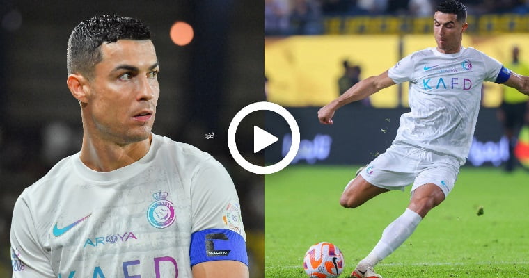 Video: Cristiano Ronaldo Scores His 740th Club Career Goal Against Al Riyadh