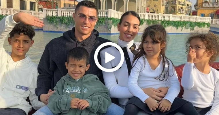 Video: Cristiano Ronaldo And Georgina Rodriguez with Beautiful kids