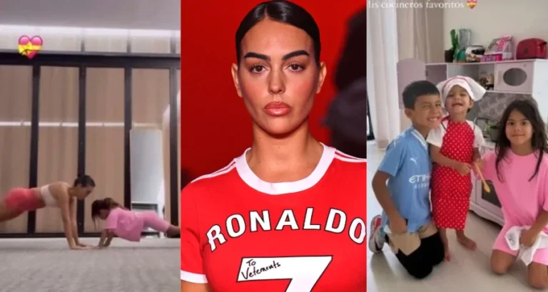 Georgina Rodriguez, the Girlfriend of Cristiano Ronaldo, Was Seen Working Out With Her Daughter