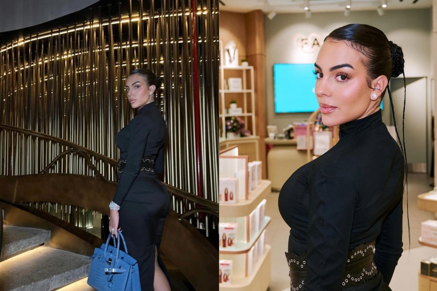 Georgina Rodriguez, an Argentine Model, Recently Visited the Beauty Store Faces in Riyadh Park Mall