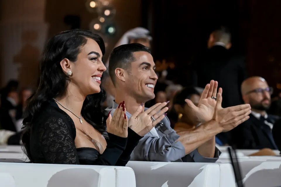 Ronaldo and Georgina at globe soccer awards