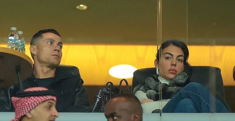 Cristiano Ronaldo and Georgina Cheers from the Stands as Al-Nassr Takes on Al-Saad in AFC Champions League