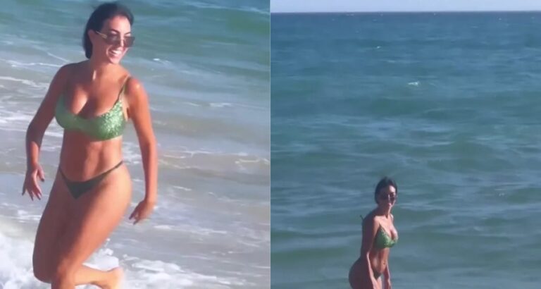 This is the Moment Georgina Rodriguez Was Wiped Out During a Trip to the Seaside