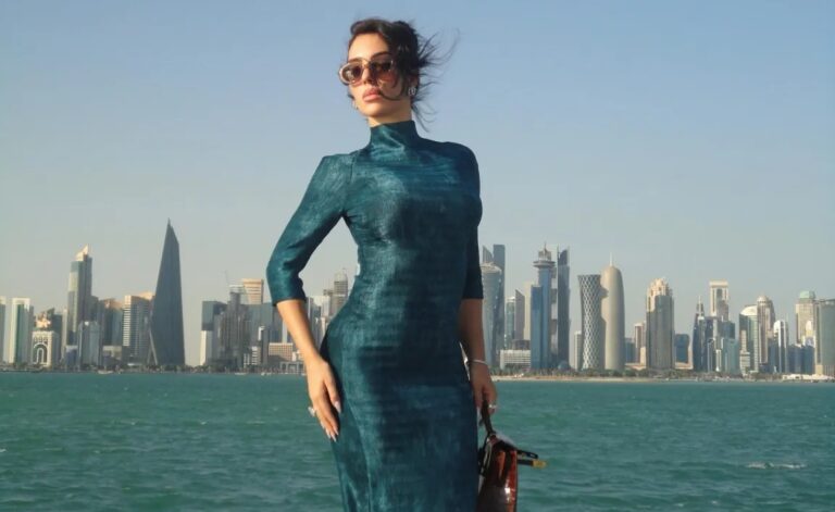 Georgina Rodriguez Turns Heads in Striking Blue Dress During Qatar Visit