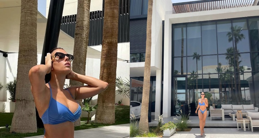 Georgina Rodriguez Stuns in Blue Bikini as She Shares Glimpse of Life in Saudi Arabia