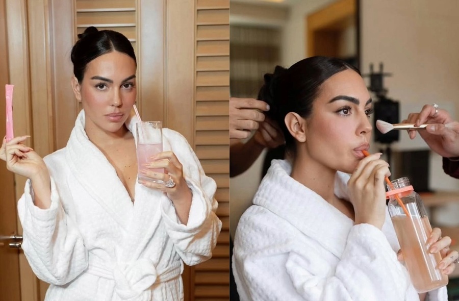 Georgina Rodríguez Stuns in Luxurious Self Care Moment While Presenting k2o SPRINTER by Drinksprinter