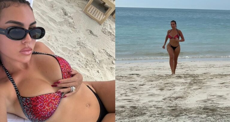 Georgina Rodriguez Shows Off Incredible Figure During Beach Getaway in Abu Dhabi