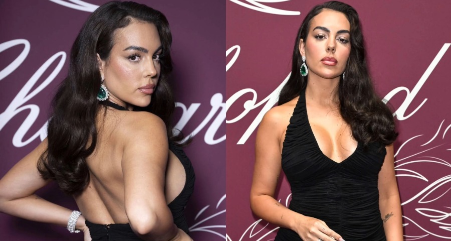 Cristiano Ronaldo’s Fiancée Georgina Rodriguez Turns Heads in Bold Plunging Dress at Cannes Gala