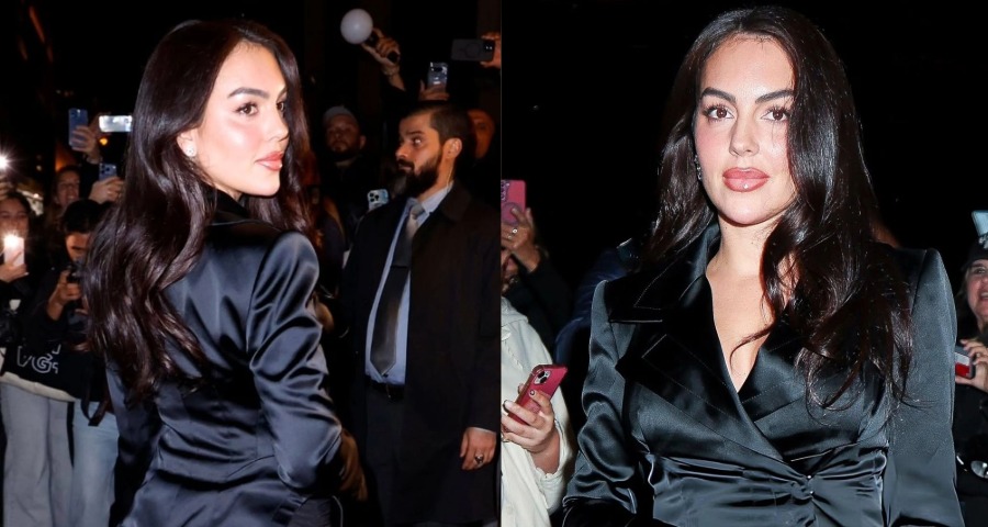 Georgina Rodríguez Stuns in Elegant Black Ensemble at Jeff Bezos and Lauren Sánchez Bezos’ Met Gala Pre Party in New York